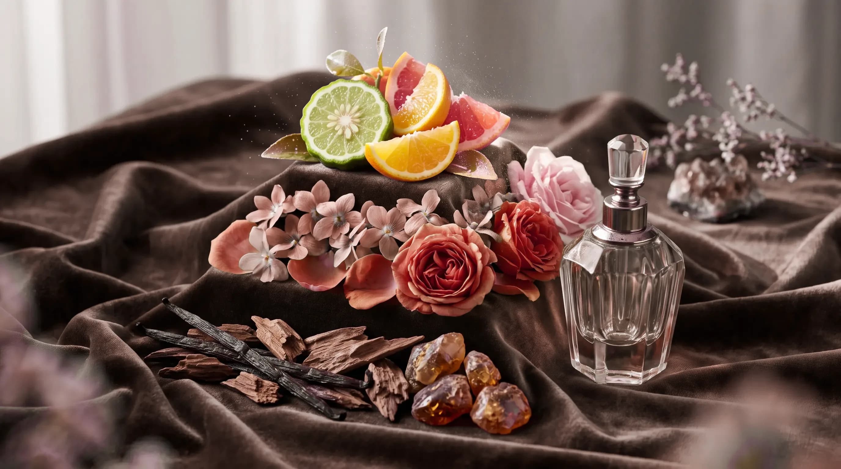 نت‌های عطر به زبان ساده؛ هرم بویایی و خانواده‌های رایحه